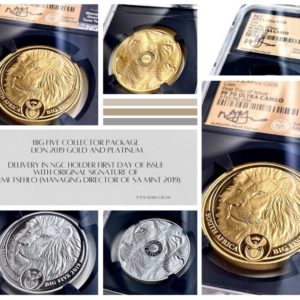 Big Five Gold Platinum Lion Collector Package