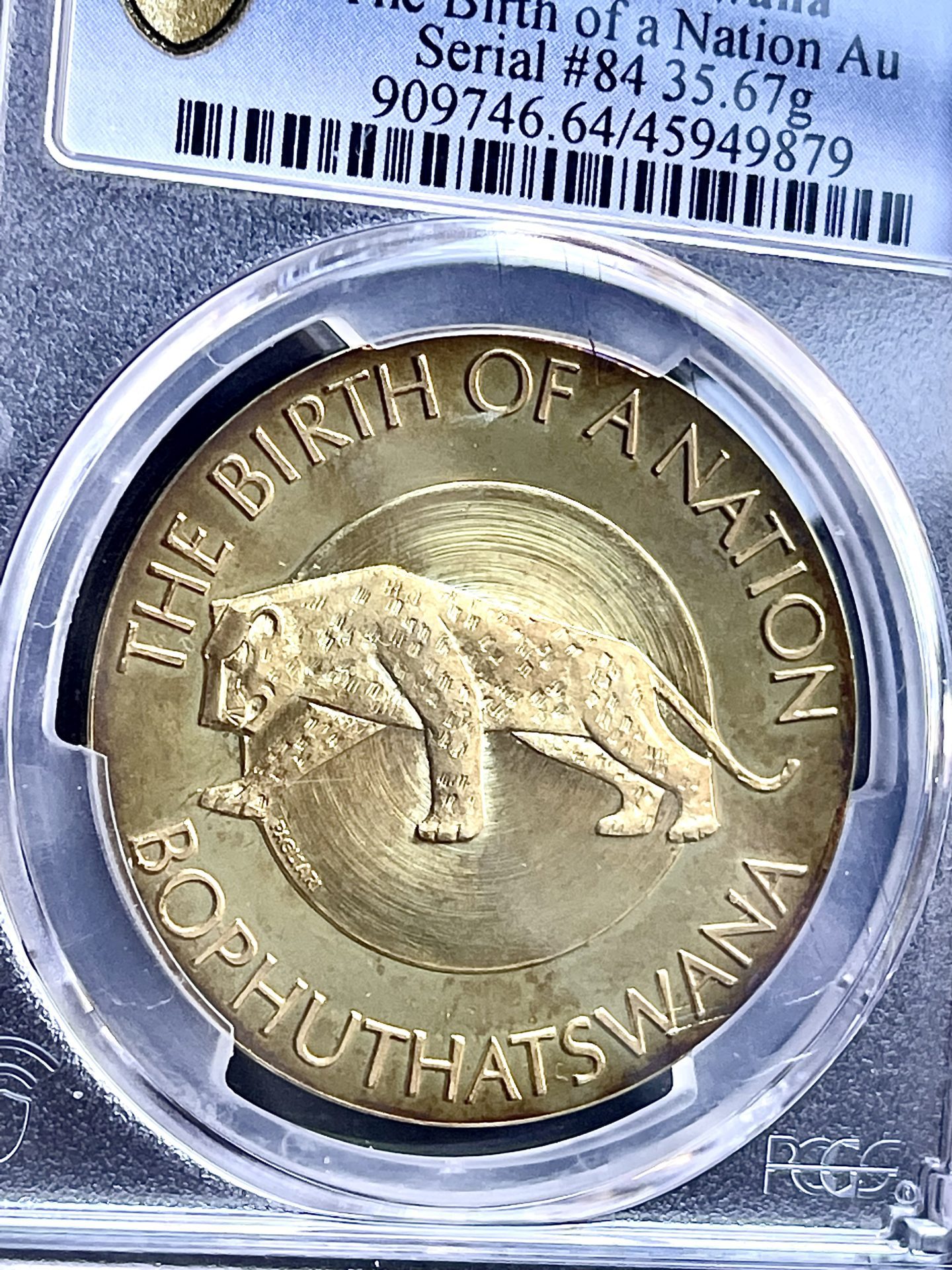 Bophuthatswana - 1977 - The Birth of a Nation - Gold Medaille - PCGS SP64