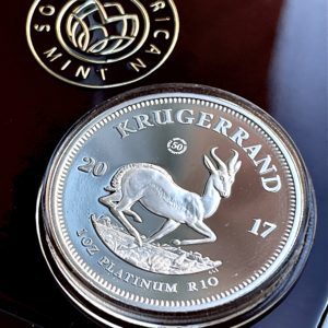 SOUTH AFRICA - KRUGERRAND - 1 OZ PLATINUM PROOF - 2017 - 50 YEARS ANNIVERSARY