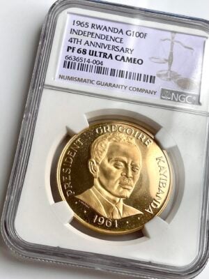 Rwanda 1965 100 Francs President Gregoire Kayibanda. NGC PF68 UCAM