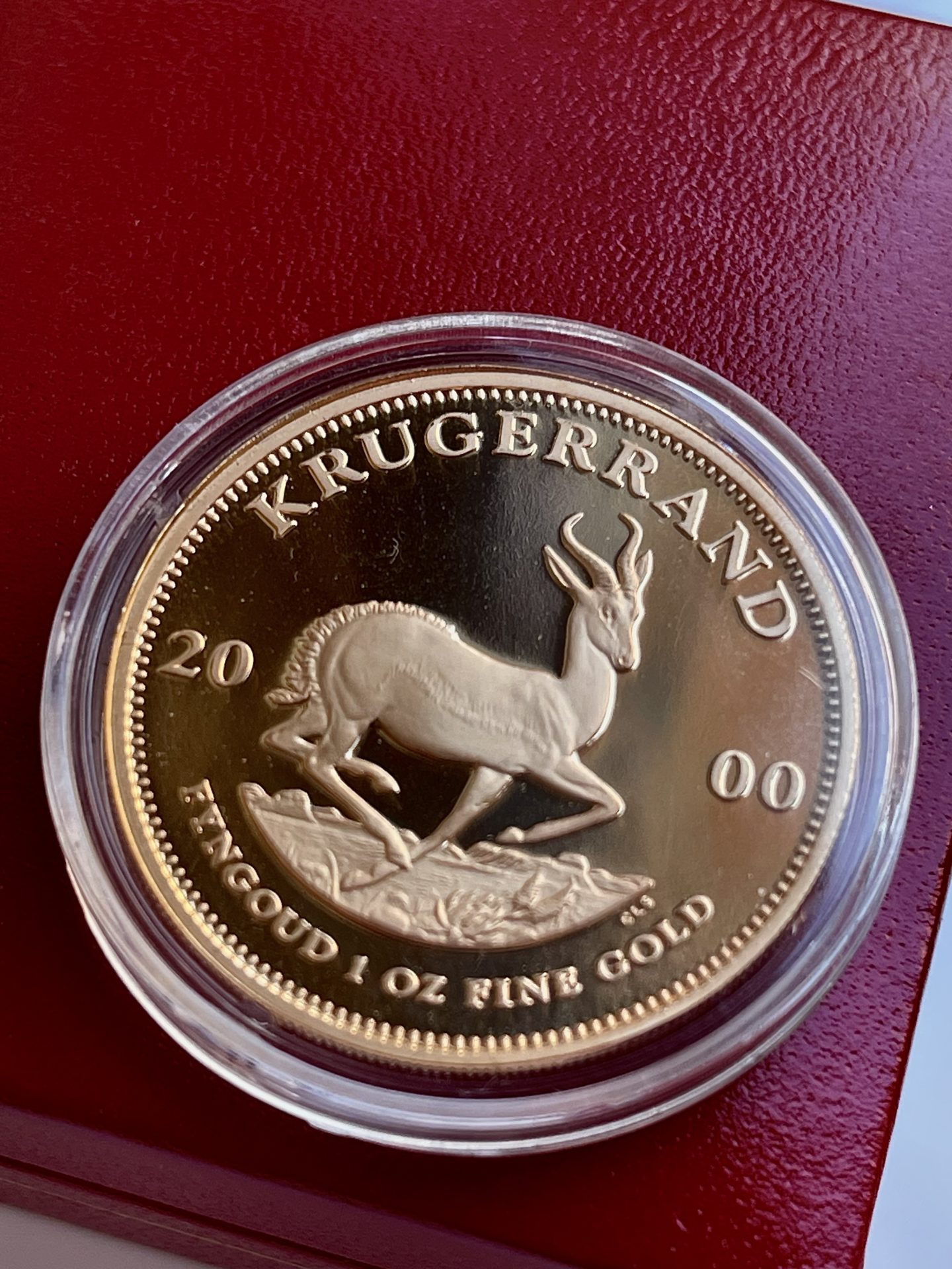 Krugerrand 2000 proof gold 1oz COA