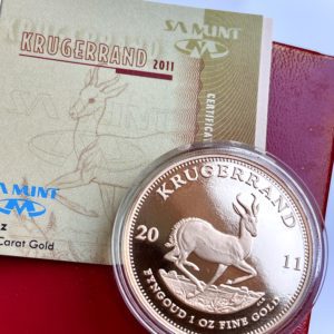 Krugerrand 2011 or épreuve numismatique 1oz COA