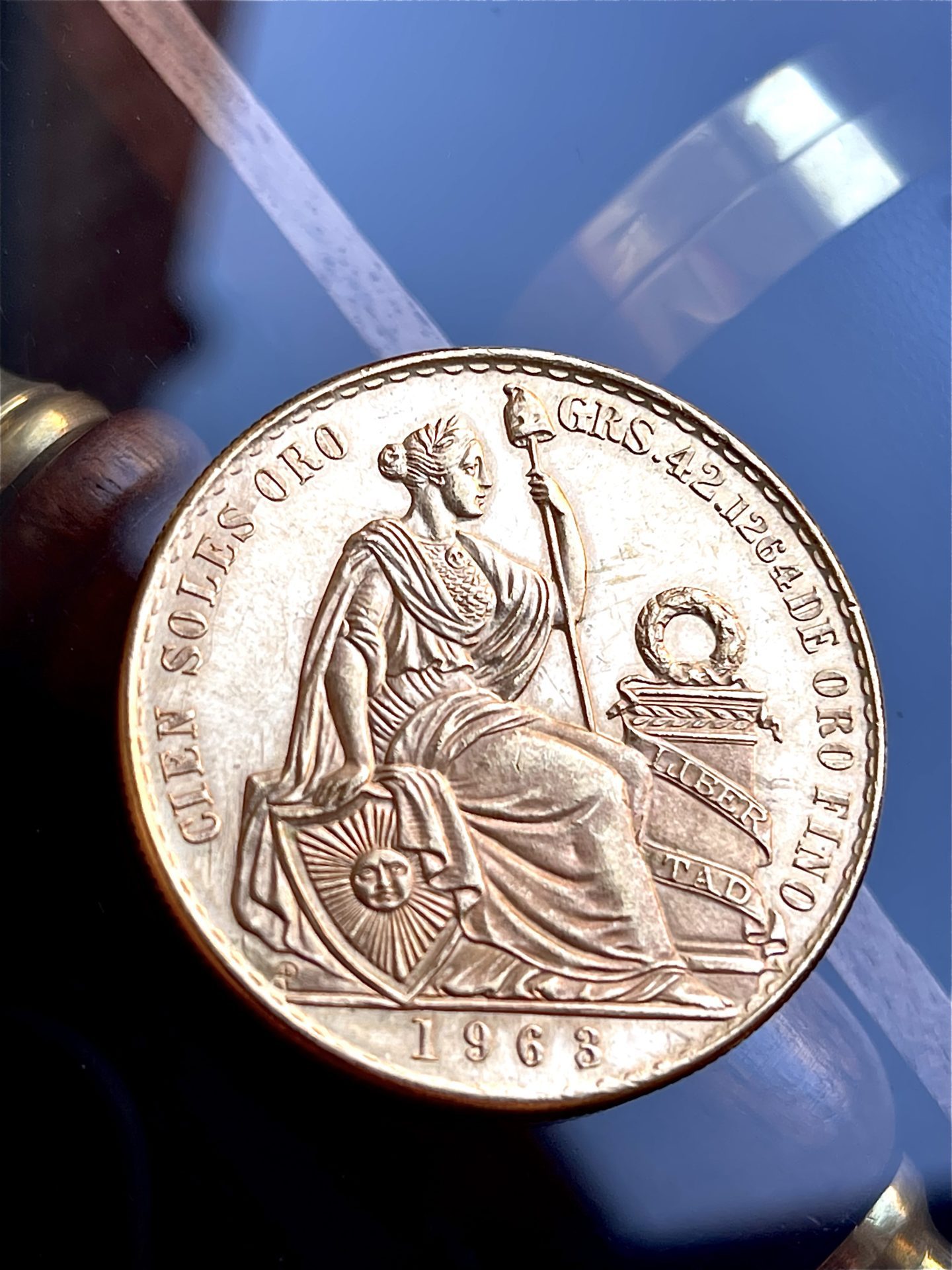 Peru 1963 100 soles lima gold