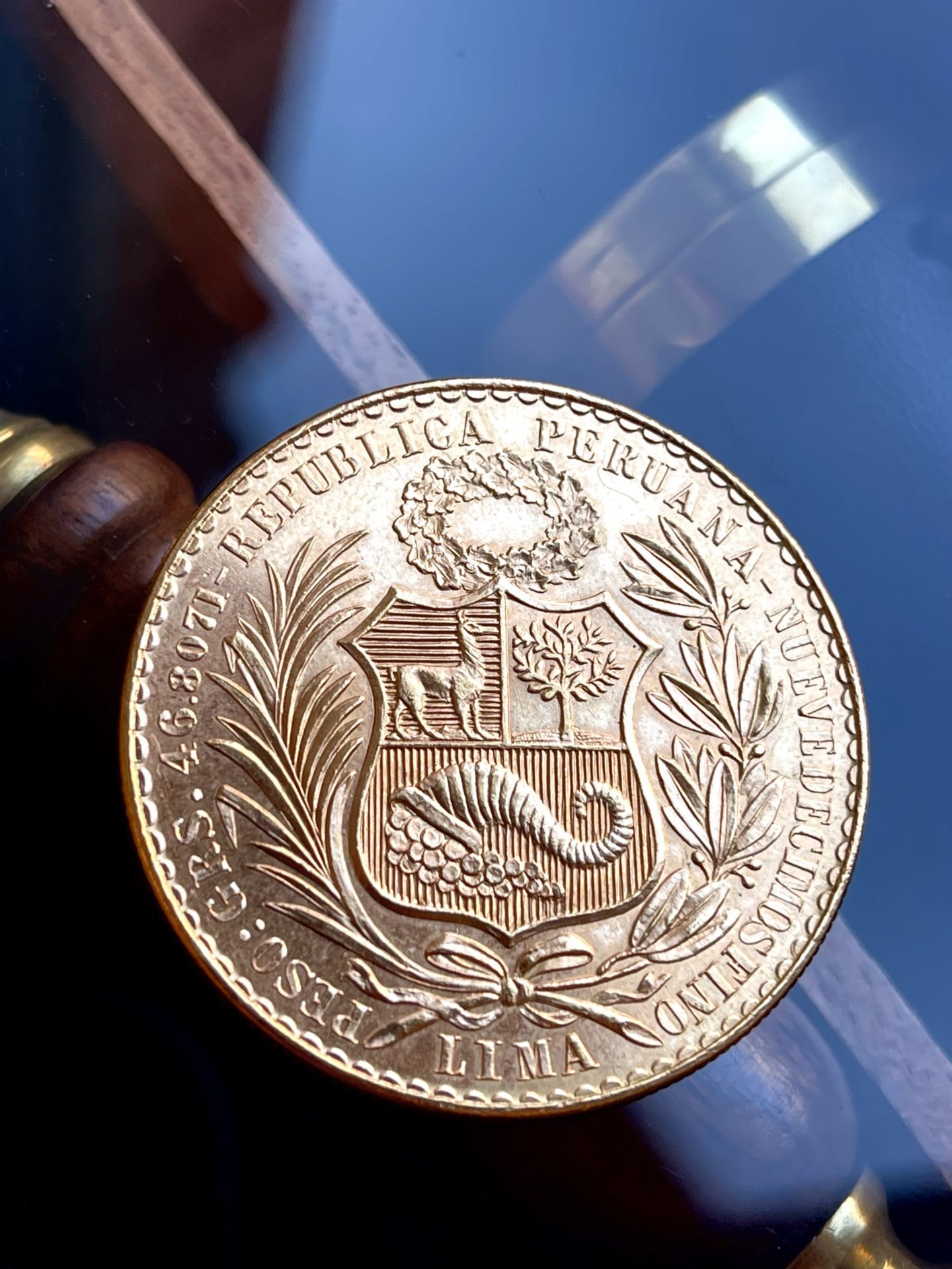 Peru 1963 100 soles lima gold