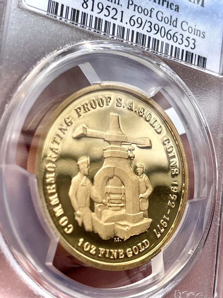 ЮАР 1977 25 лет юбилейные золотые монеты пруф PCGS PR 69 DCAM