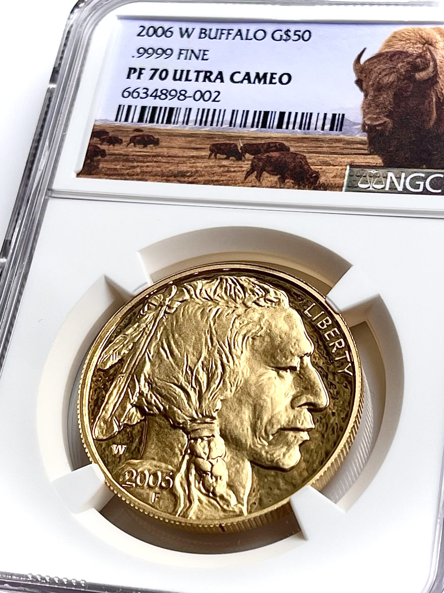 USA American buffalo gold 2006 proof 1oz NGC pf70 ultra-cameo
