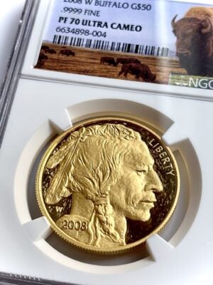 Moneta d'oro americana Buffalo 2008 proof 1 oz ngc PF70 ucam