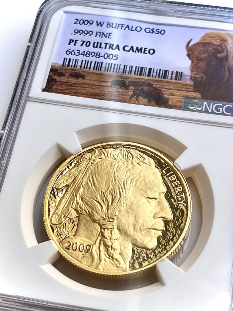 США Американский буйвол золото 2009 проба 1 унция NGC pf70 ультра камея