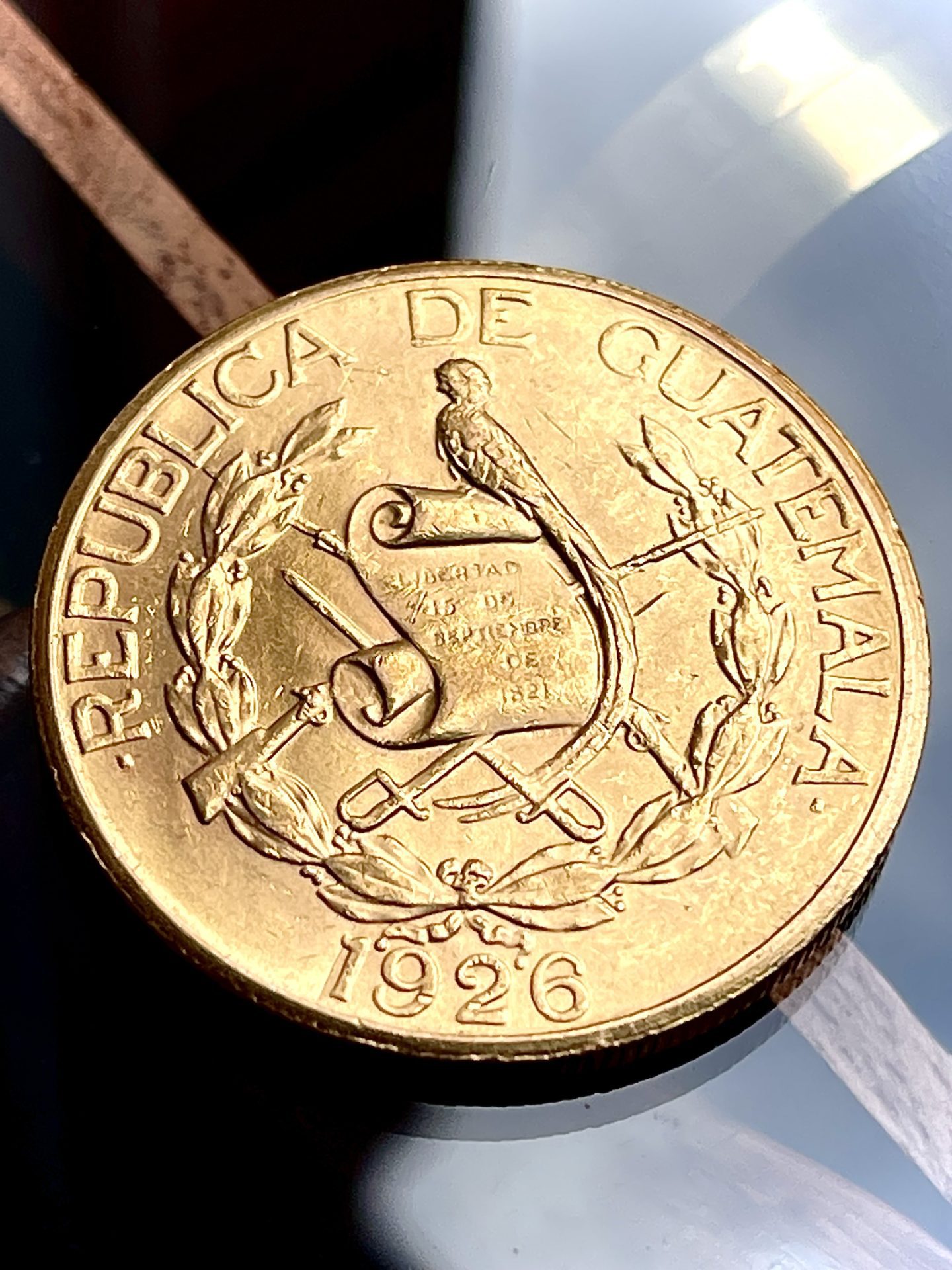 Guatemala 20 Quetzales 1926 gold coin
