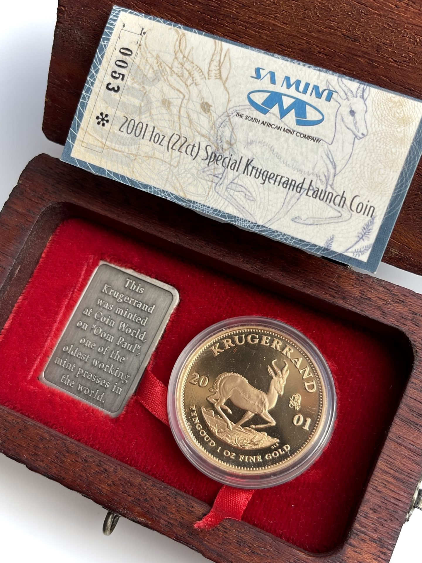 South Africa Krugerrand 2001 Mintmark coinworld