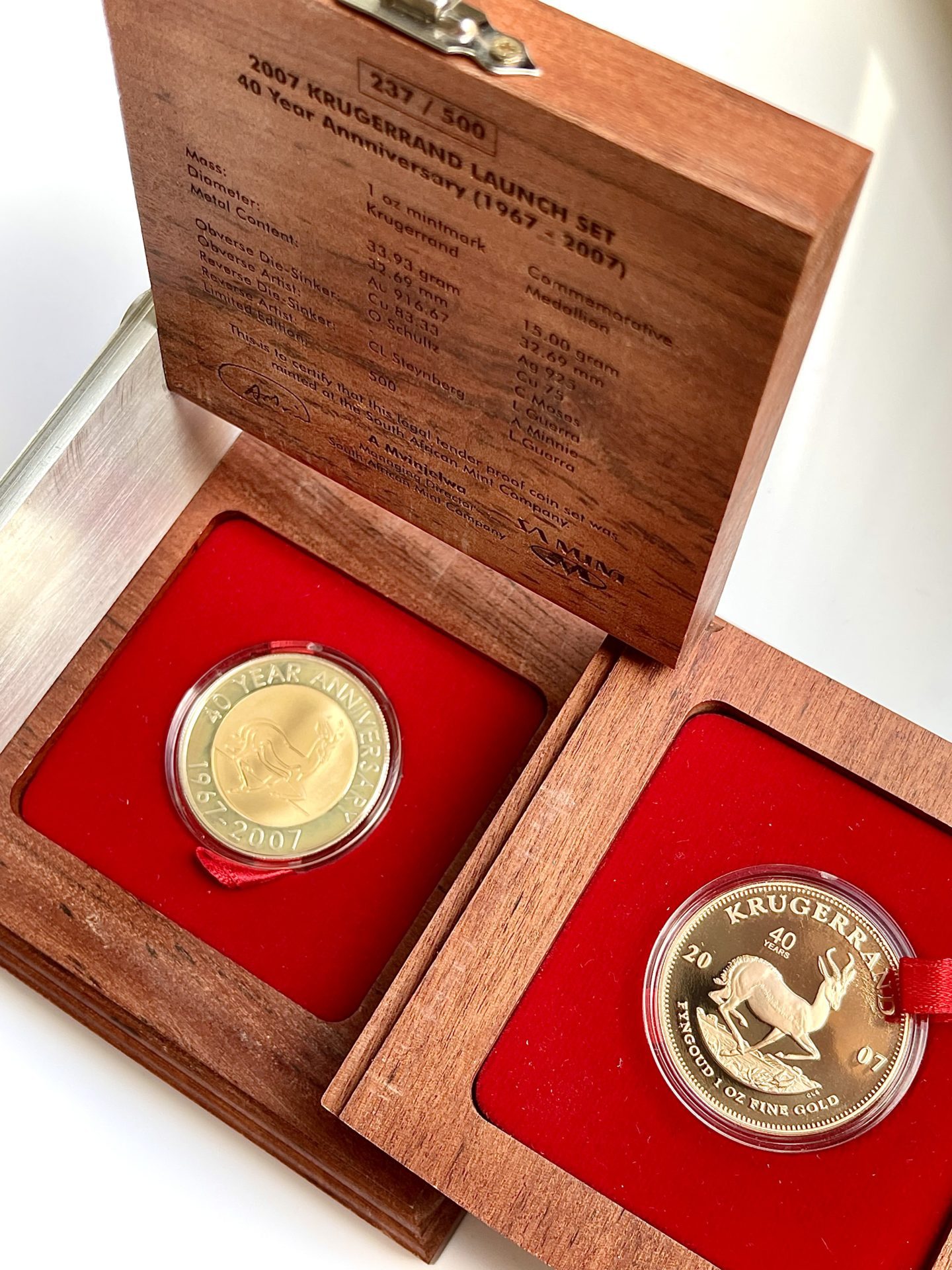 South Africa Krugerrand 2007 Mintmark 40 years anniversary