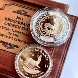 Южная Африка Крюгерранд 2011 Отметка монетного двора 50-летняя десятичная серия монет