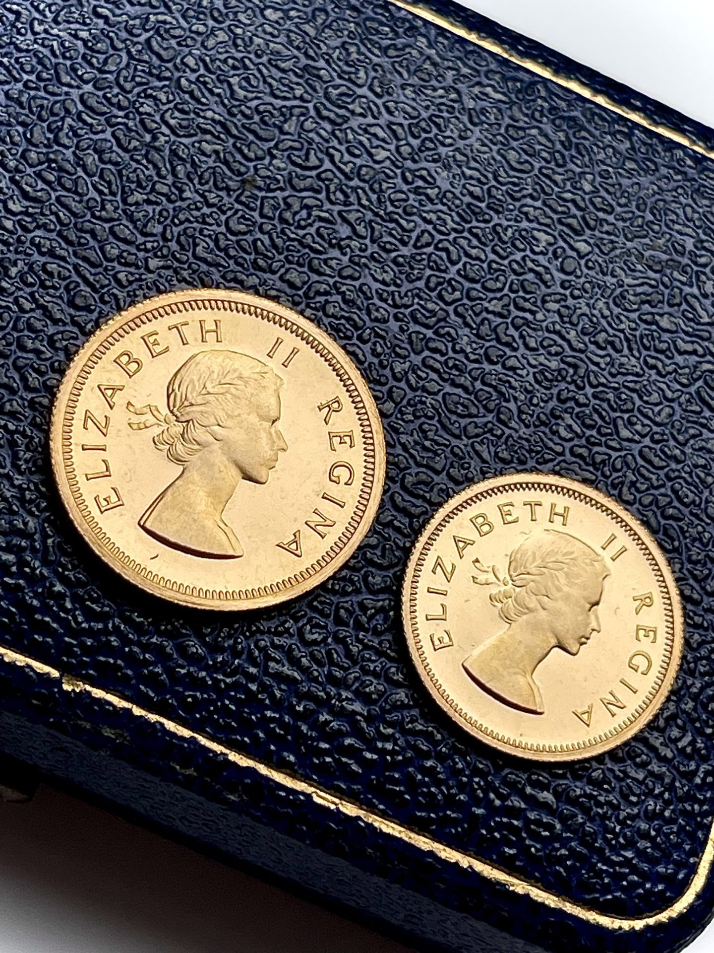 South Africa pound gold proof set 1957 original case