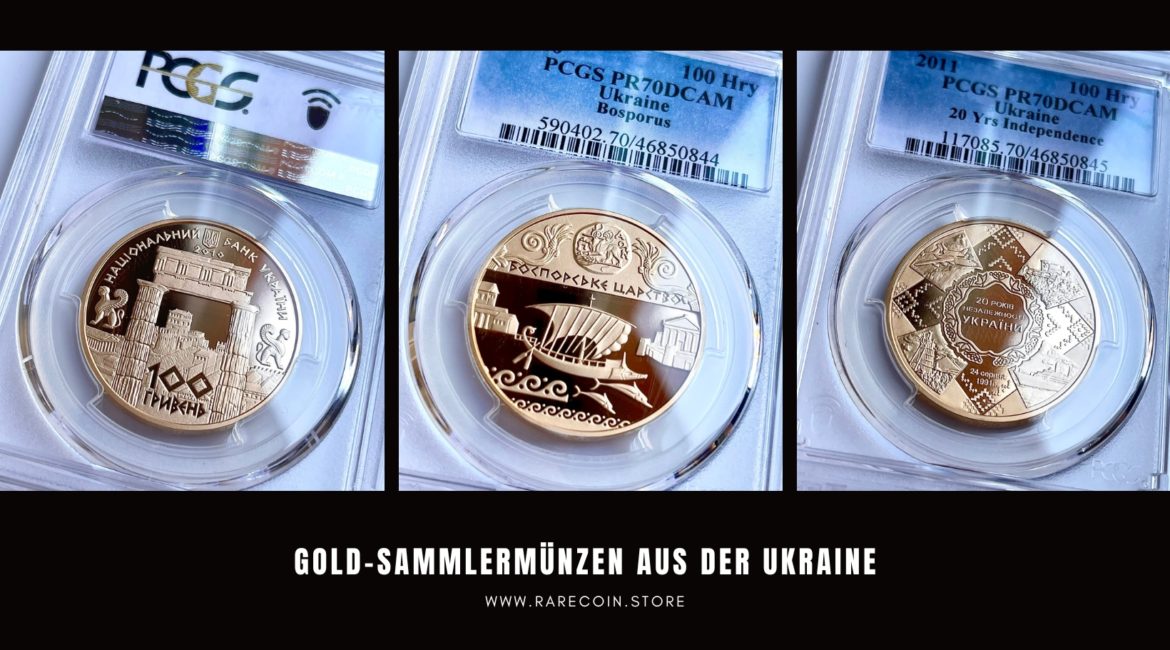 Gold-Sammlermünzen aus der Ukraine