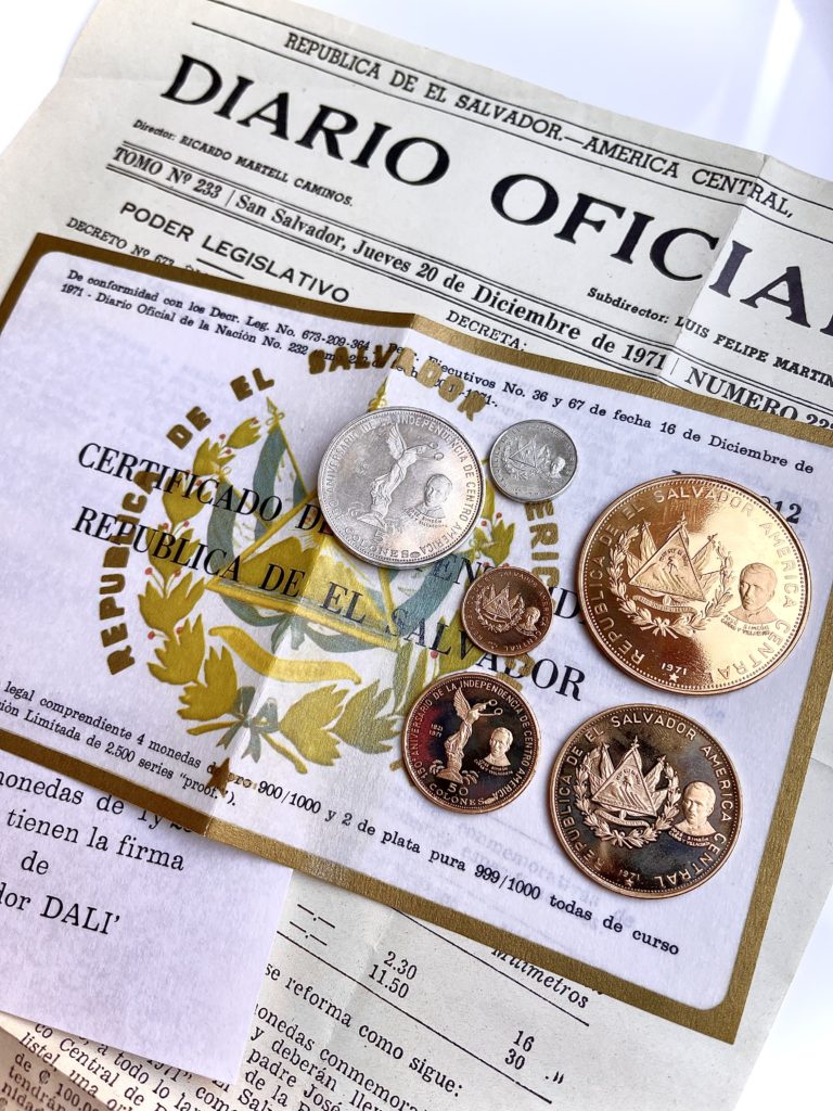 萨尔瓦多 1971 科隆斯 150 年独立金银套