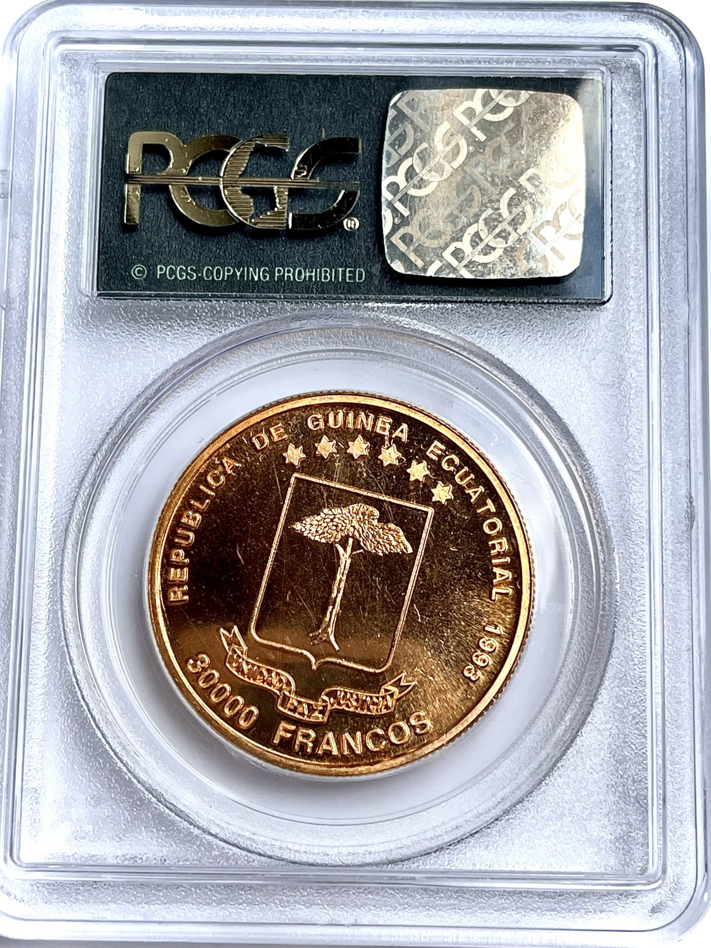 Equatorial Guinea 1993 30000 francs PCGS MS67