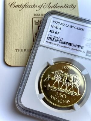 Malawi 1978 250 Kwacha Nyala NGC MS67