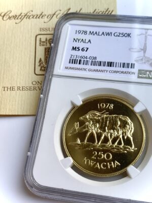 Malawi 1978 250 Kwacha Nyala NGC MS67