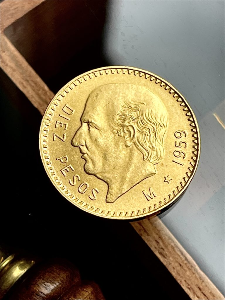 México 1959 10 Pesos Hidalgo Oro