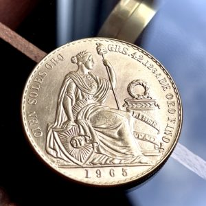 Peru 1965 100 Soles Lima Gold