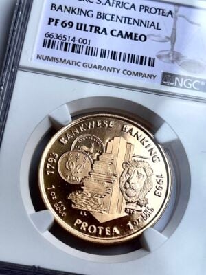 Protea 1oz 1993 银行业二百周年 GRC NGC PF69 UCAM