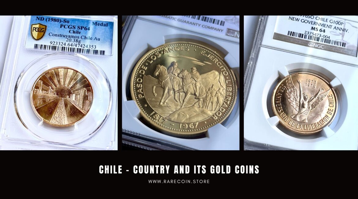 Chile - the country and its gold coins