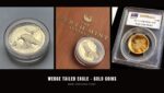 Золотые монеты с клинохвостым орлом