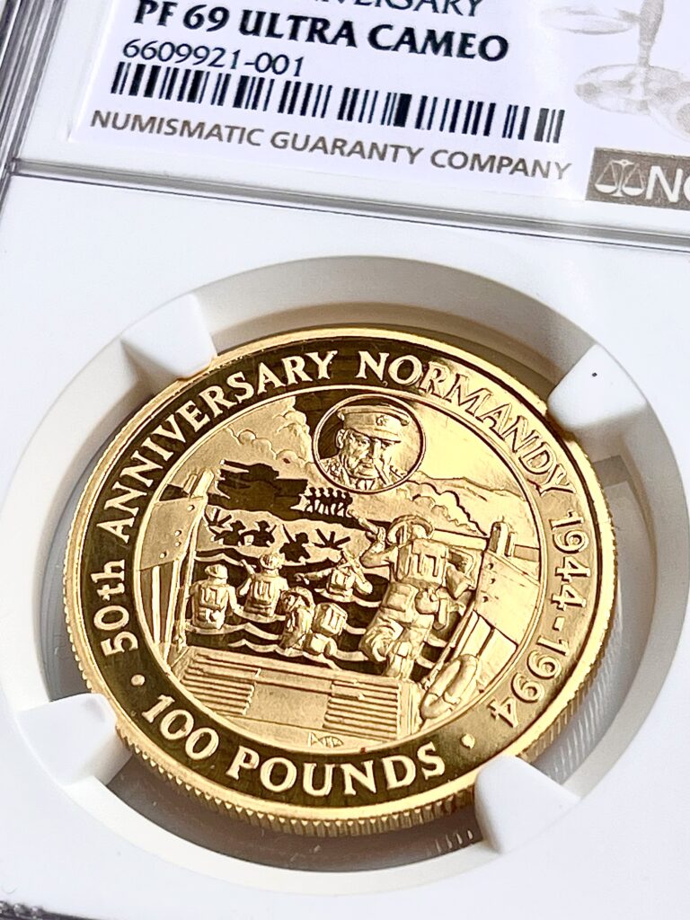 Guernsey - 1994 - Normandia 50 anni - 1 oz Gold Proof - NGC PF69 UCAM