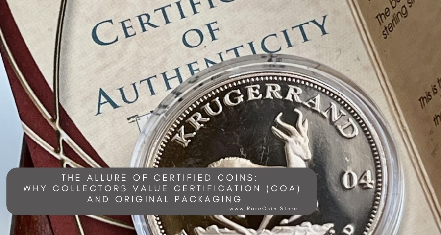La atracción de las monedas certificadas: el valor agregado de los certificados de autenticidad y los empaques originales