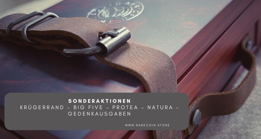Promotions spéciales – Krugerrand – Big Five – Protea – Natura – Éditions commémoratives