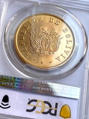 玻利维亚-1952-35-克-x13-pcgs-ms65_2 玻利维亚 1952 35 gramos x13 PCGS MS65