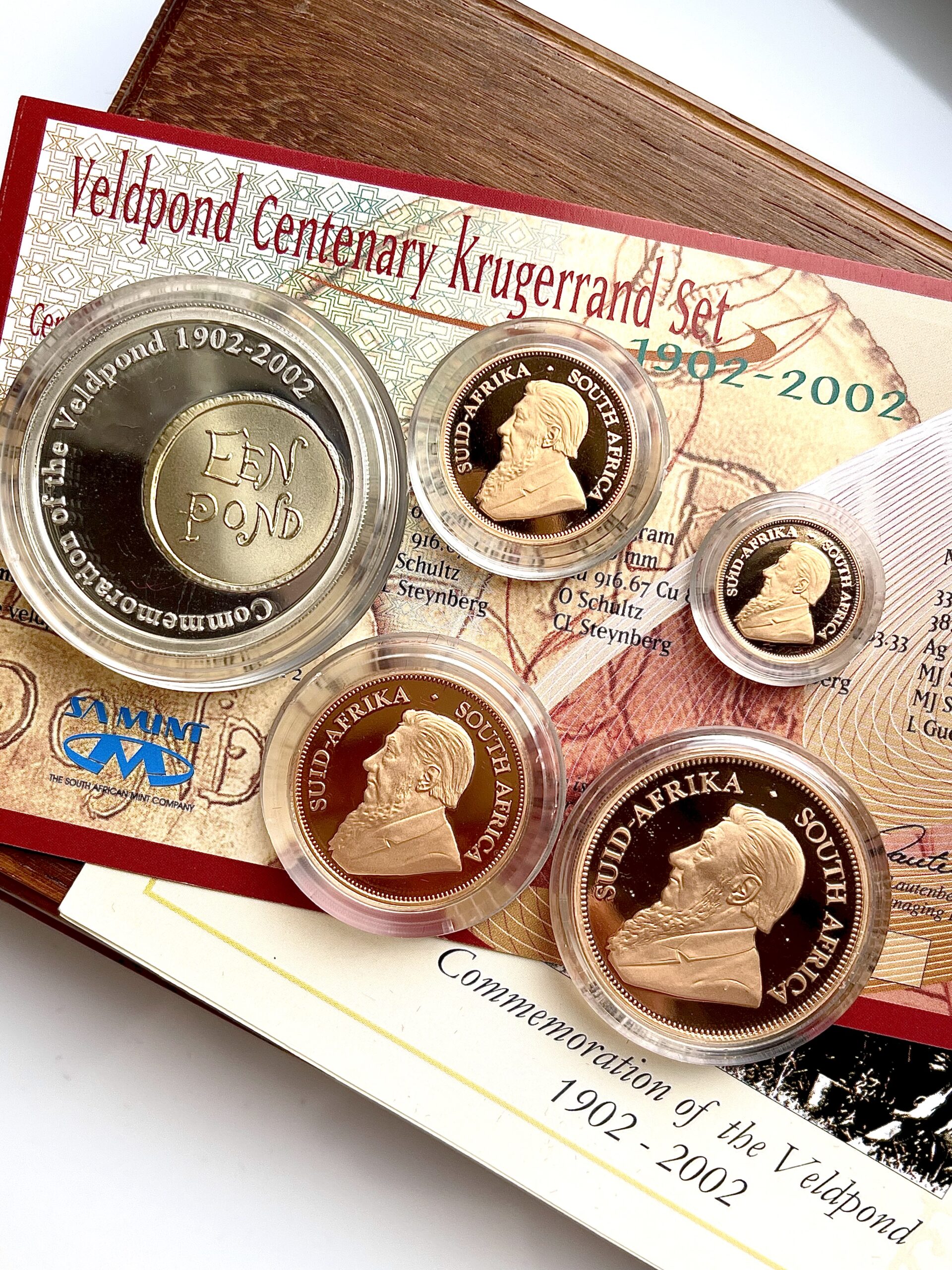 Set del centenario di Kruegerrand 2002 Veldpond