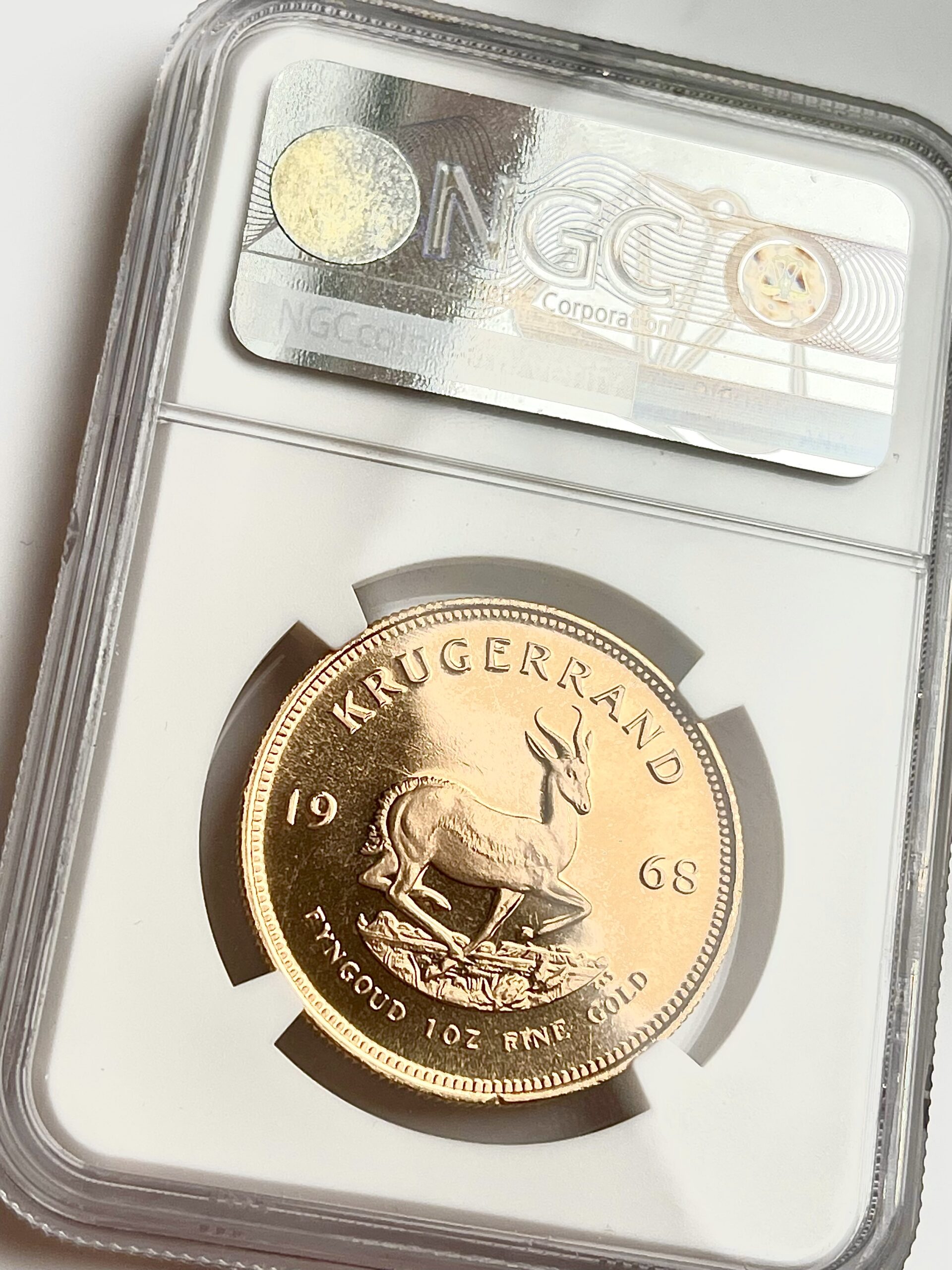 Krugerrand 1968 BSF both side frosted 1oz Proof Gold NGC PF65 UCAM