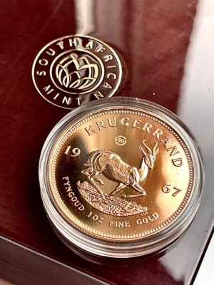Krugerrand Vintage 1967, глубокое золото, пробка, 1 унция