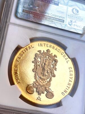 Mexico-Guanajuato-Cervantino-Festival-Gold-Medal-1972-NGC-MS-66_2 Mexico Guanajuato Cervantino Festival Gold Medal 1972 NGC MS66