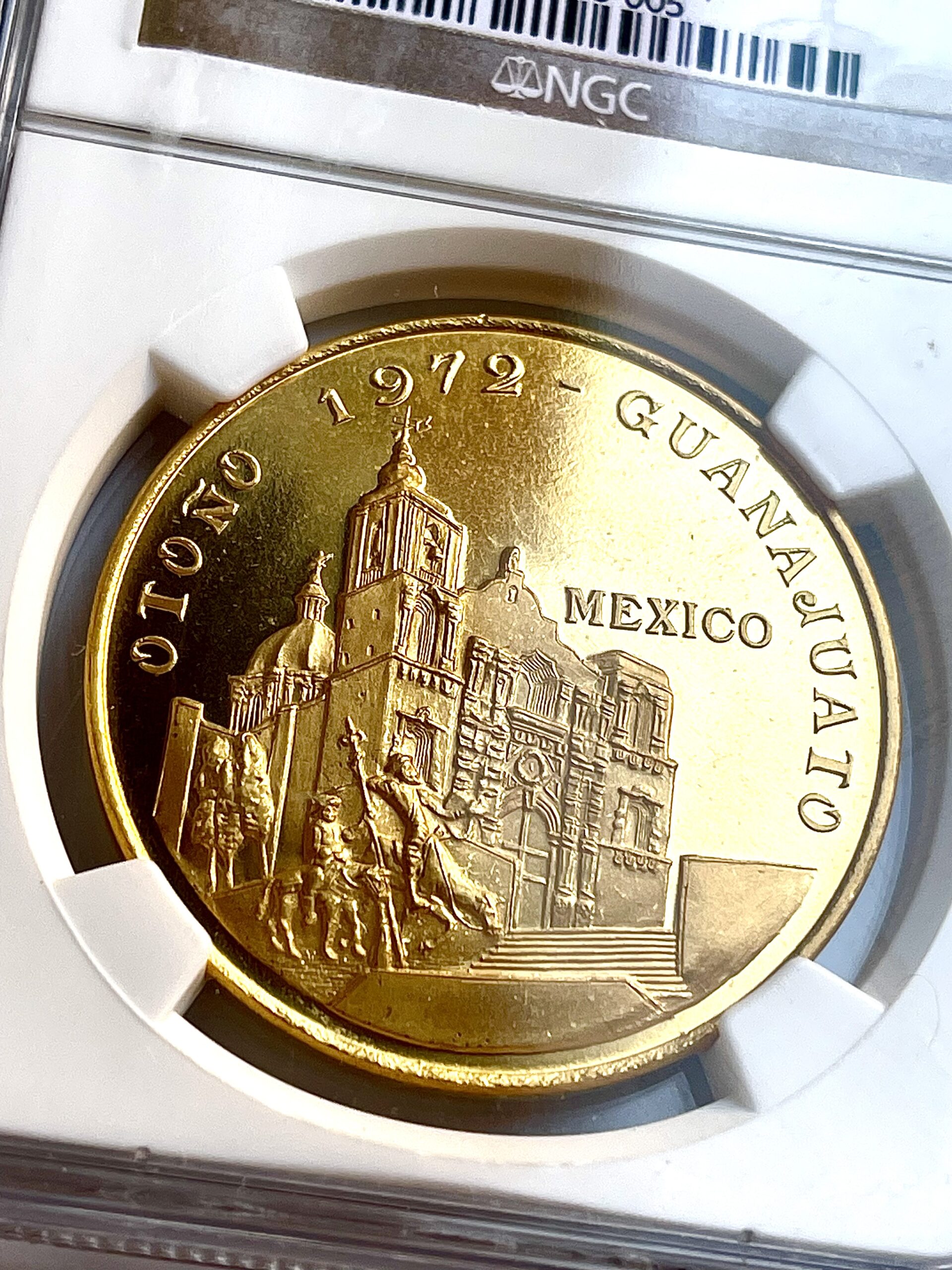 Mexiko Guanajuato Cervantino Festival Gold Medal 1972 NGC MS66