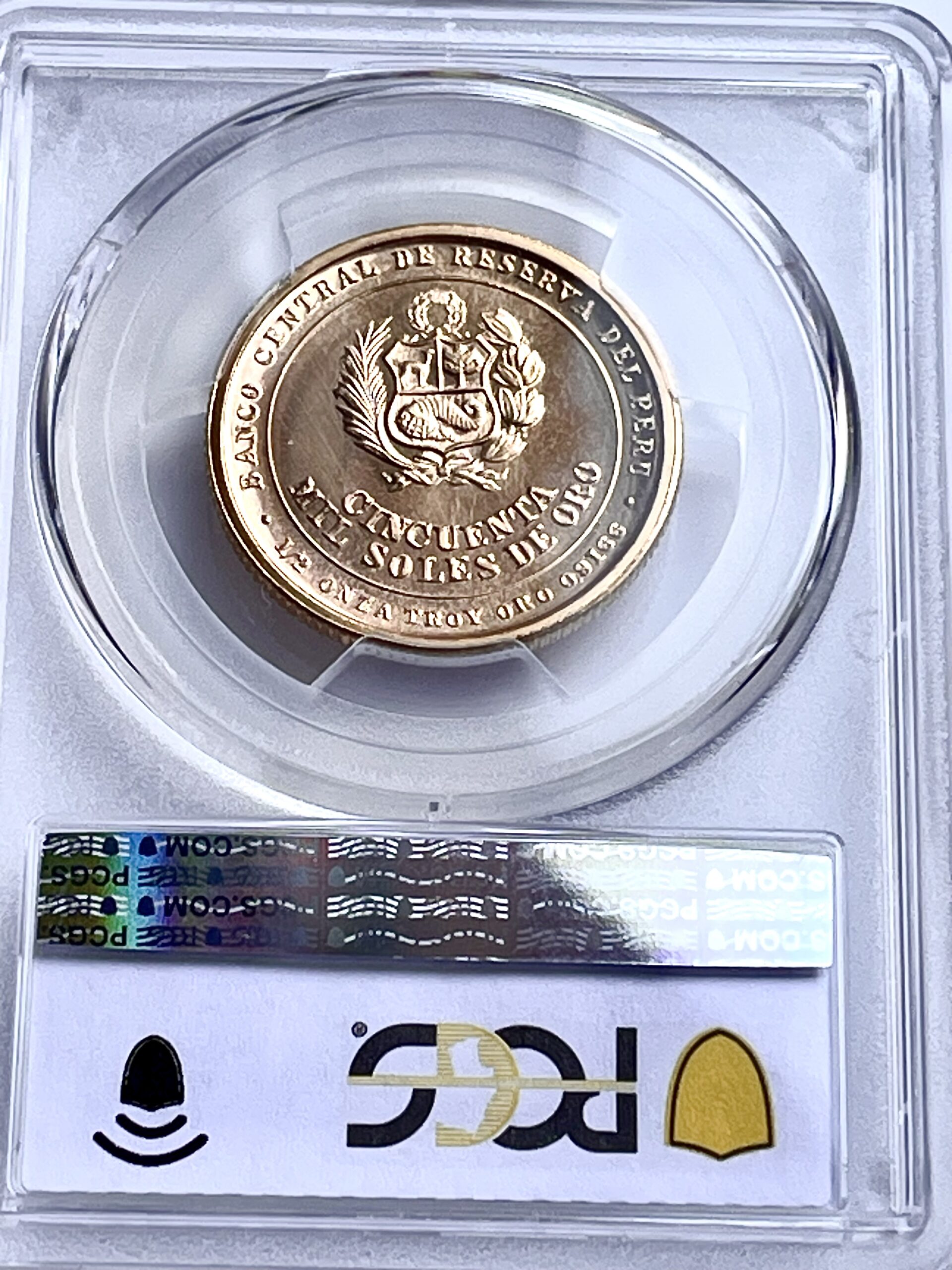 Peru Alfonso Ugarte 50000 soles gold 1979 pcgs ms66