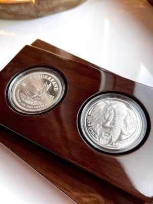 Big-Five Silver 2021 Elephant Kruegerrand Privy Set COA