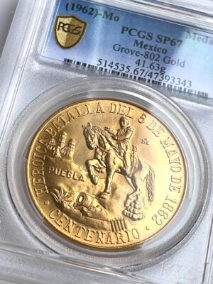 Mexico 1962 Medal Centenario Cinco de Mayo 1862 PCGS SP67
