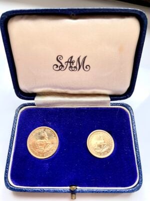 Afrique du Sud 1960, pièce de 25 cents (une livre et une demi-livre) à l'effigie de la reine Elizabeth II, en or pur.