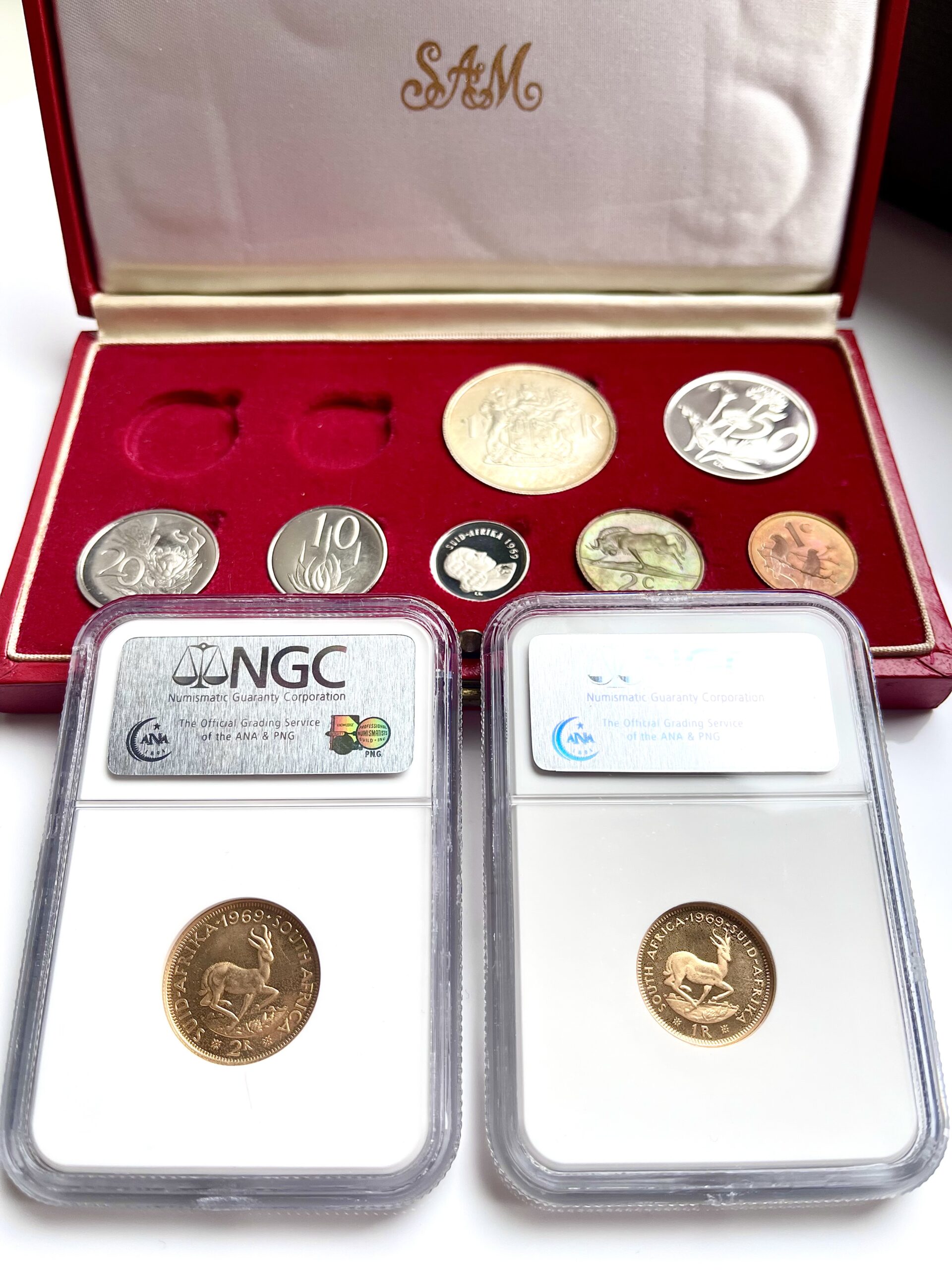 南非- 1969年- 兰特- 9枚硬币长精制套装