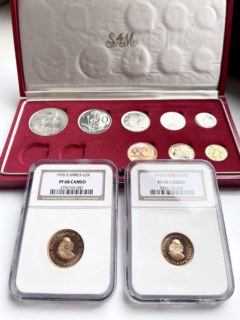 South Africa 1970 long proof set NGC graded