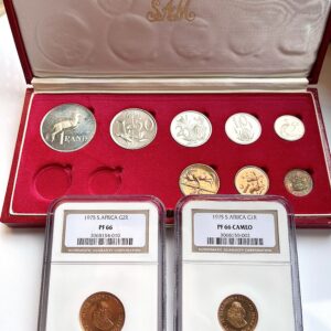 South Africa 1975 long proof set NGC graded