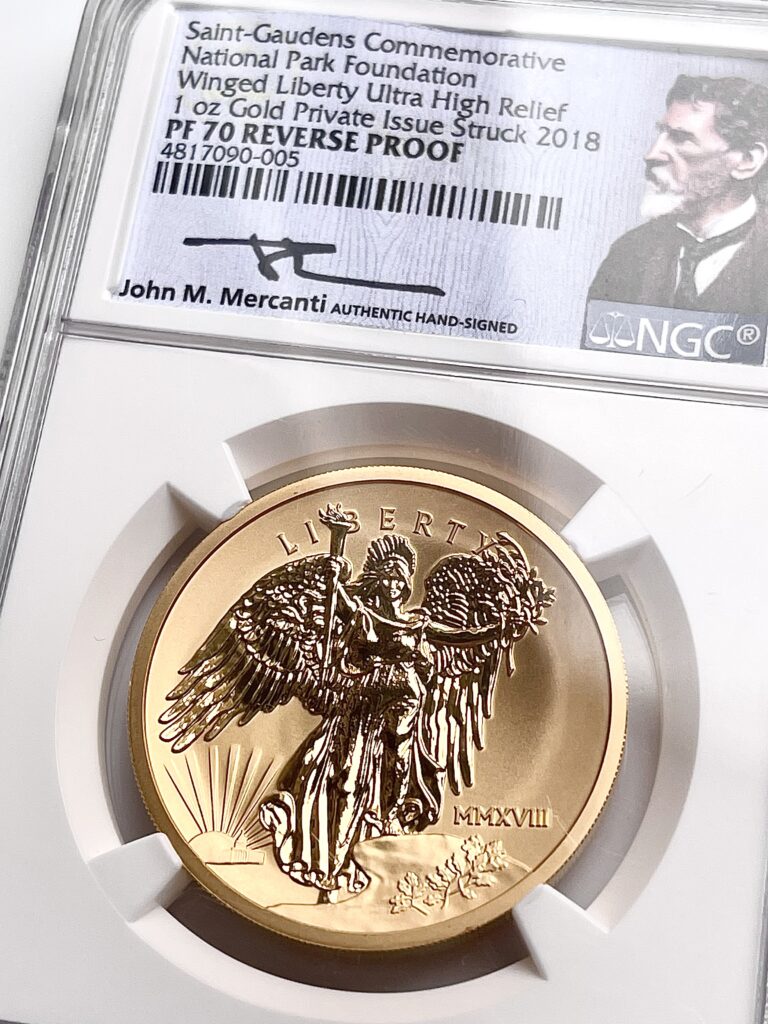 USA 2018 Saint Gaudens Winged Liberty ULTRA HIGH RELIEF NGC PF70 Reverse Proof