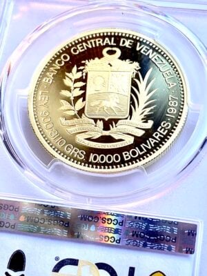 委内瑞拉-1987-10000-玻利瓦尔-利伯塔多-玻利瓦尔-PCGS-PR69-dcam_3 委内瑞拉 1987 10000 玻利瓦雷斯 自由 玻利瓦尔 PCGS PR69 DCAM