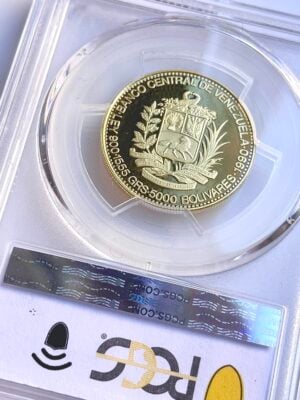 委内瑞拉-1990-5000-玻利瓦雷斯-PAEZ-PCGS-PR69-DCAM-48052477_3 委内瑞拉 1990 5000 玻利瓦雷斯 PAEZ PCGS PR69 DCAM 48052477