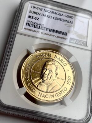 尼加拉瓜 1967 鲁本·达里奥百年纪念 50 科尔多瓦NGC MS62