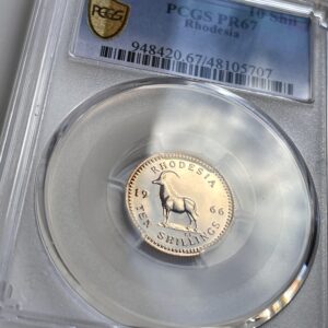 Rhodesian 1966 10 Shillings PCGS PR67