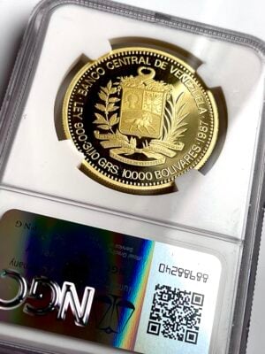 委内瑞拉-10000-玻利瓦尔解放者-1987-NGC-PF69-ucam_2 委内瑞拉10000 玻利瓦雷斯解放者 1987 NGC PF69 UCAM