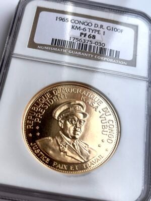 100法郎 刚果 1965 独立5年 NGC PF68